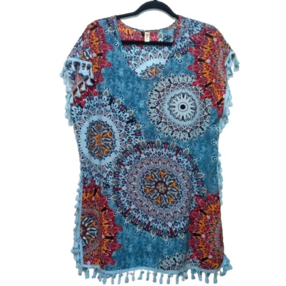 Chiffon Tassel Swim/Beach Cover Up
